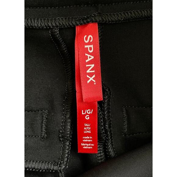 SPANX Smooth Perfect Fit Ponte Slim Straight Pants Black Large Tall - Picture 13 of 15